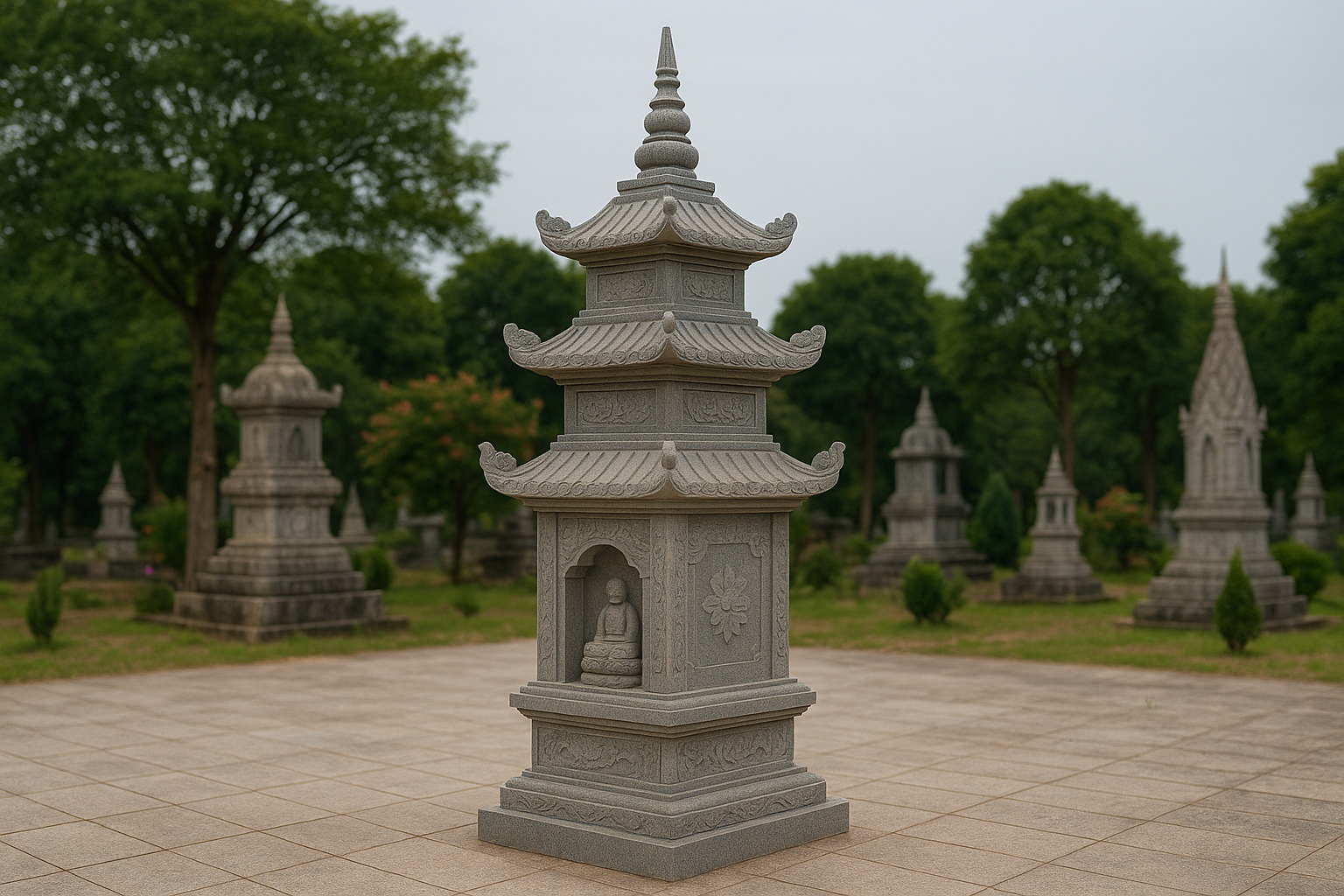 Mộ tháp đá tâm linh