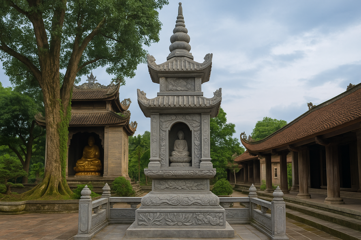 Mộ tháp đá chùa