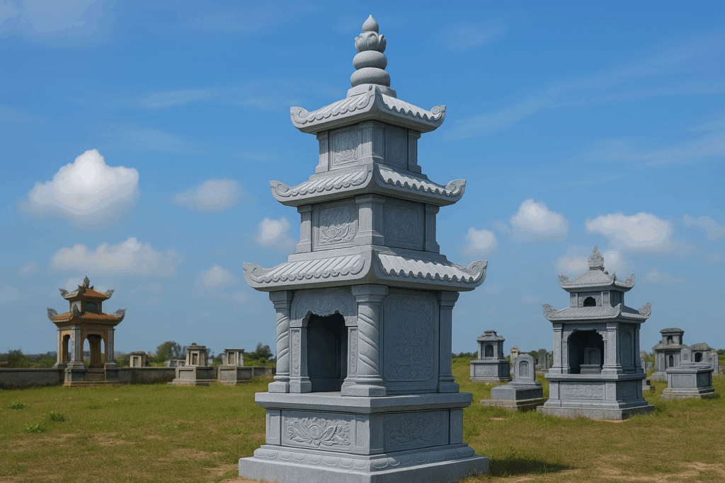 Thiết kế mộ tháp đá