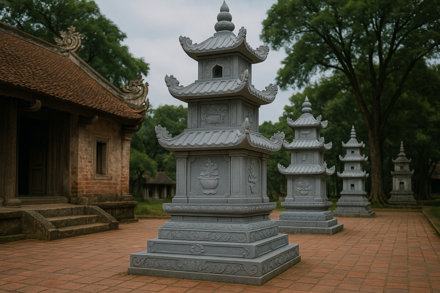 Mộ tháp đá truyền thống