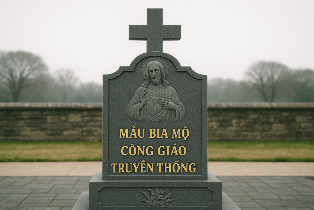 Mẫu bia mộ công giáo truyền thống