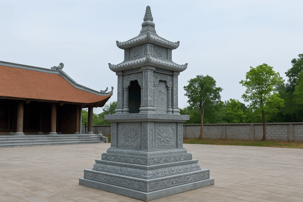 Thiết kế mộ tháp đá đẹp