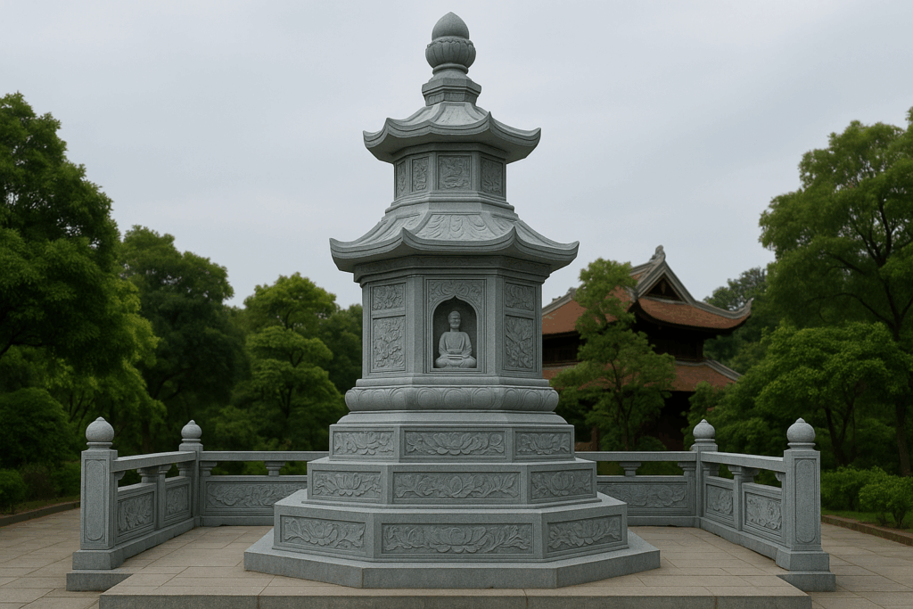 Tư vấn thiết kế mộ tháp đá đẹp