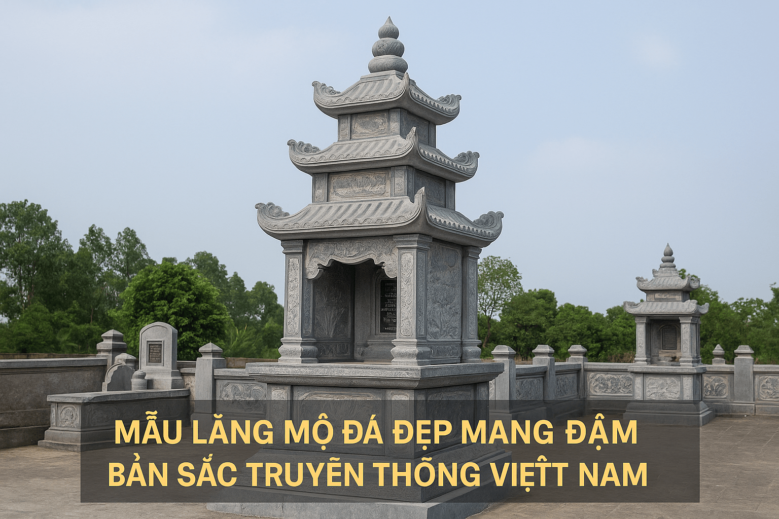 Mẫu lăng mộ đá đẹp mang đậm bản sắc truyền thống Việt Nam