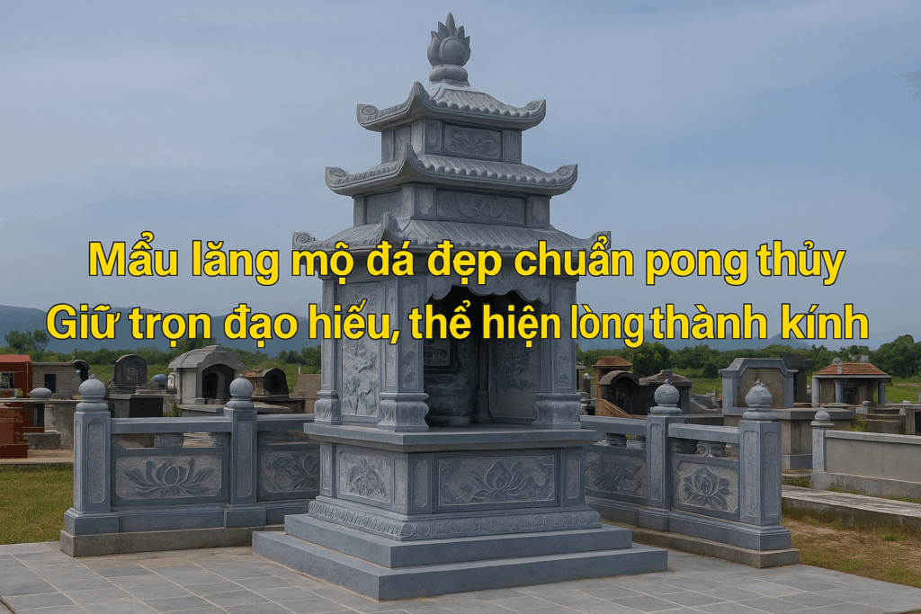 Mẫu lăng mộ đá đẹp chuẩn phong thủy