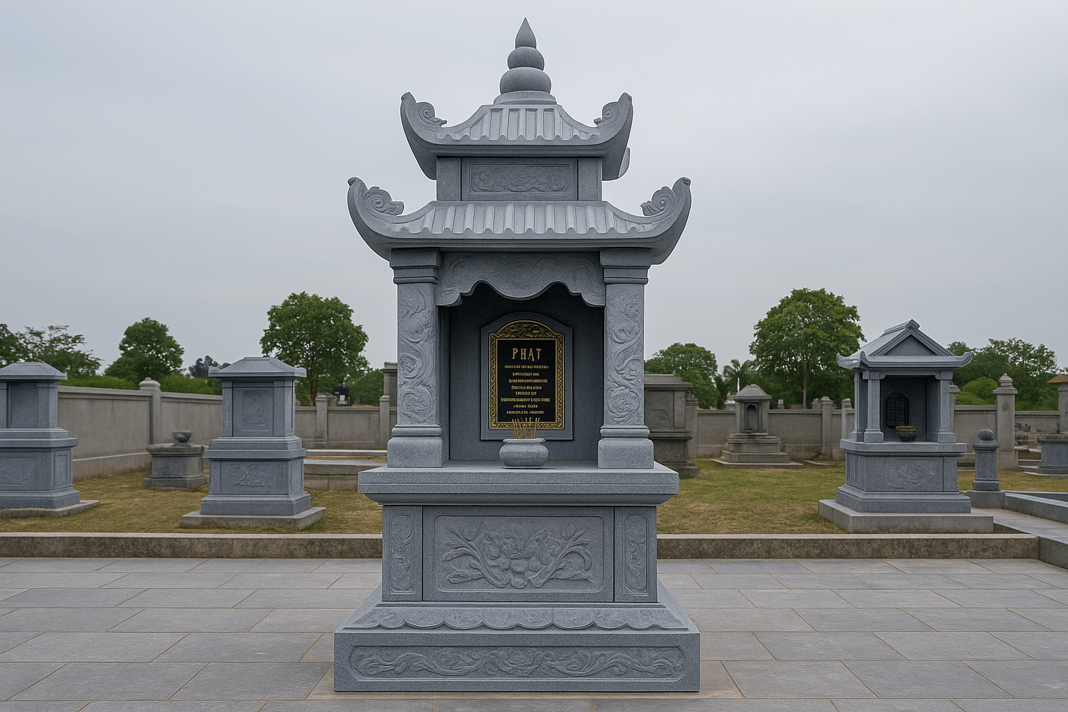 Mẫu lăng mộ đá đẹp cho khu nghĩa trang gia tộc