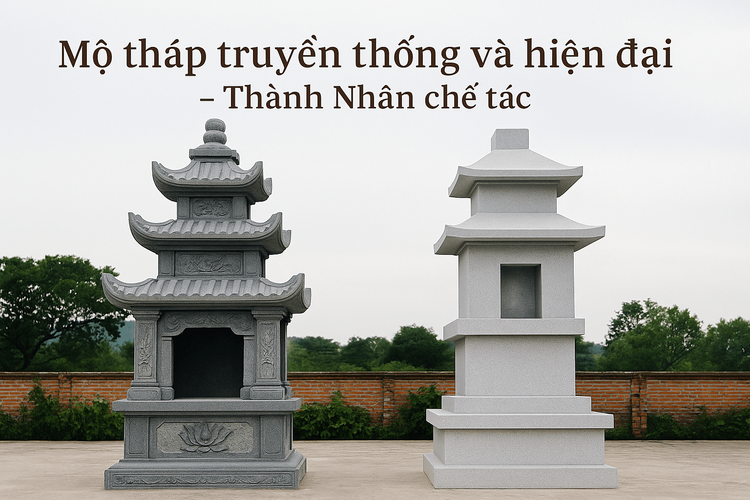 Mộ tháp truyền thống và hiện đại