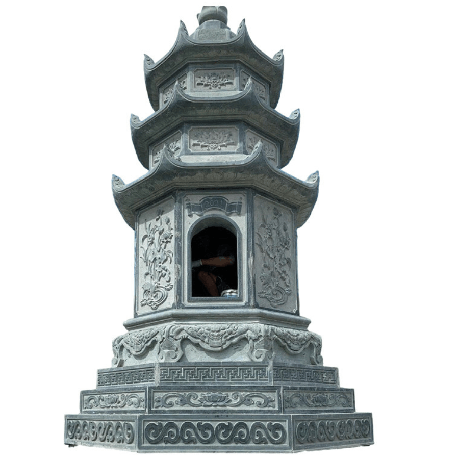 Logo mộ tháp đá phật giáo
